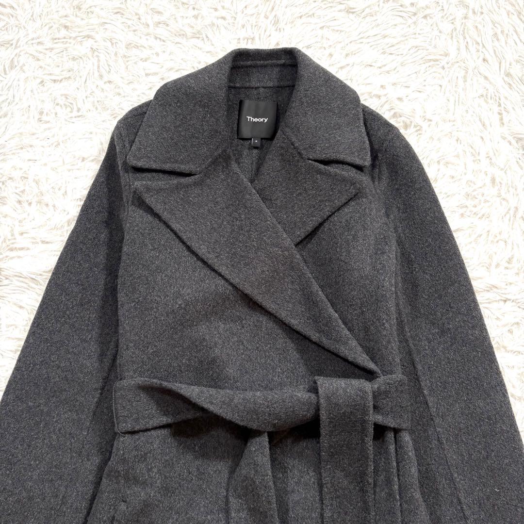 新品同様✨セオリー　カシミヤ100% ベルテッド　コート　チェスターコート