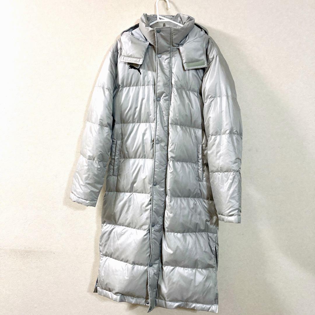 【美品✨】PUMA プーマ ベンチコート ロングダウンコート ワンポイントロゴ