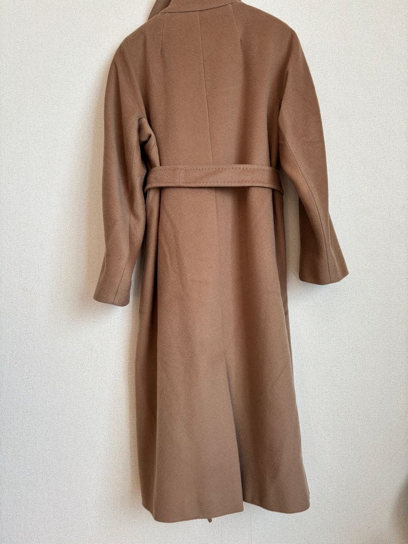 マックスマーラ 　ベルテッドコート　ダブルブレスト キャメル　34