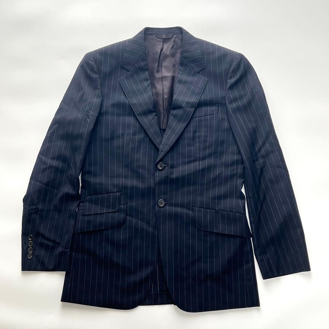 【美品】ポールスミスコレクション　スーツセット　ロロピアーナ　ストライプ　紺　M