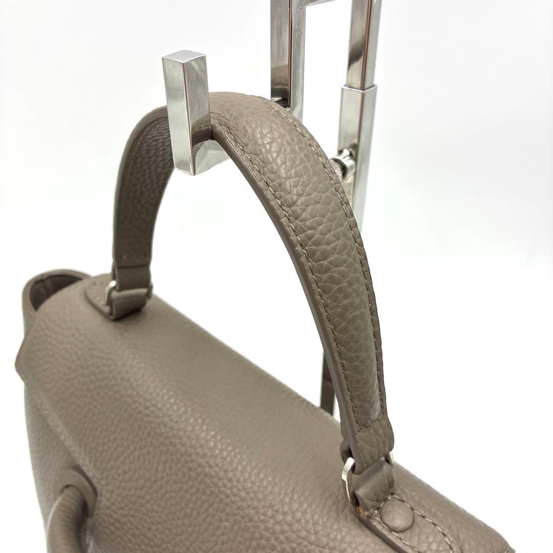 極美品 ヴァジック エバーミニ 2way ショルダーバッグ レザー グレージュ