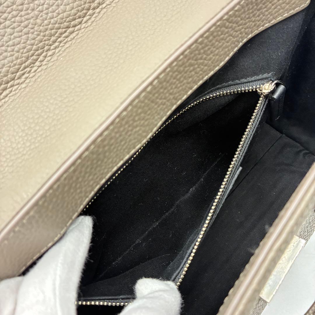 極美品 ヴァジック エバーミニ 2way ショルダーバッグ レザー グレージュ