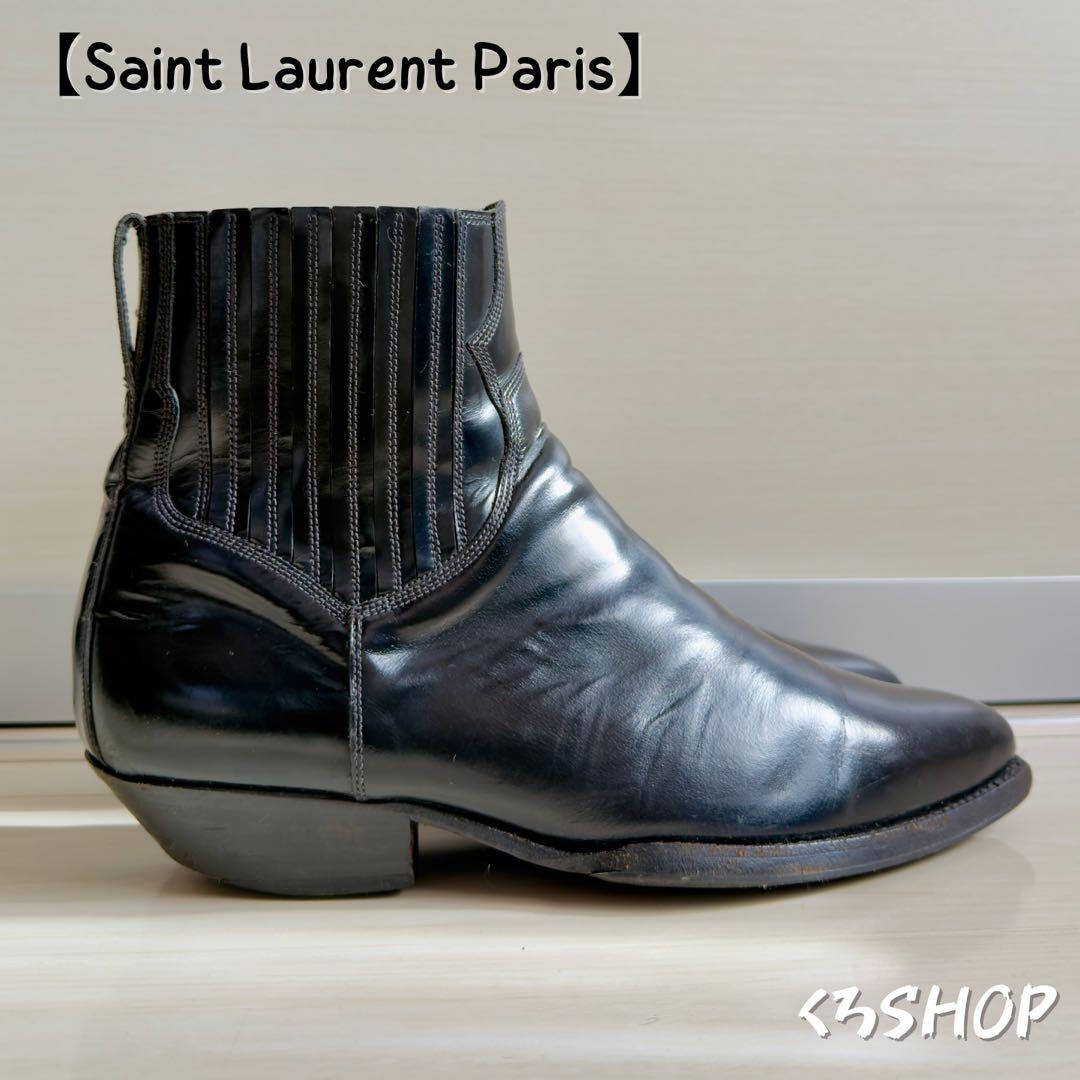 【Saint Laurent Paris】 エディ期 サンティアゴヒールブーツ