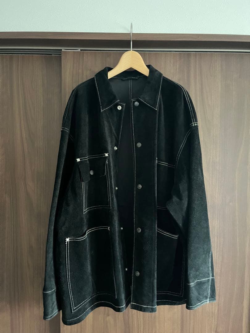 ジャケット・アウター <H> cow suede labor coverall