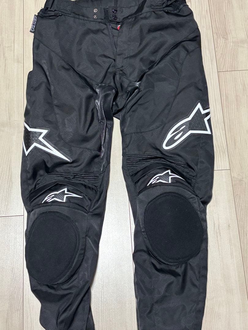 Alpinestars バイクパンツ 膝パッド付き 黒