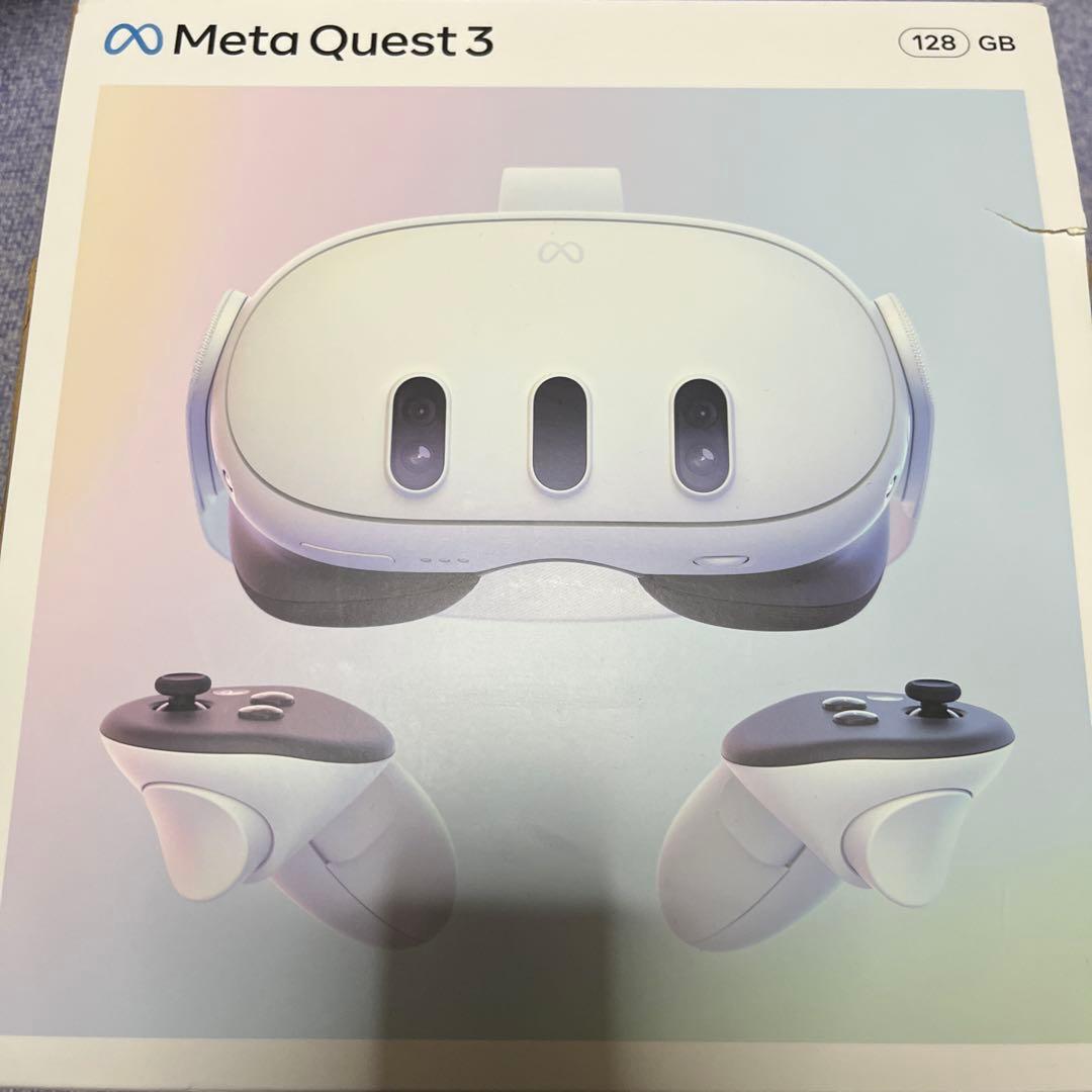  Quest 3 128GB+リンクケーブル、ヘッドストラップ