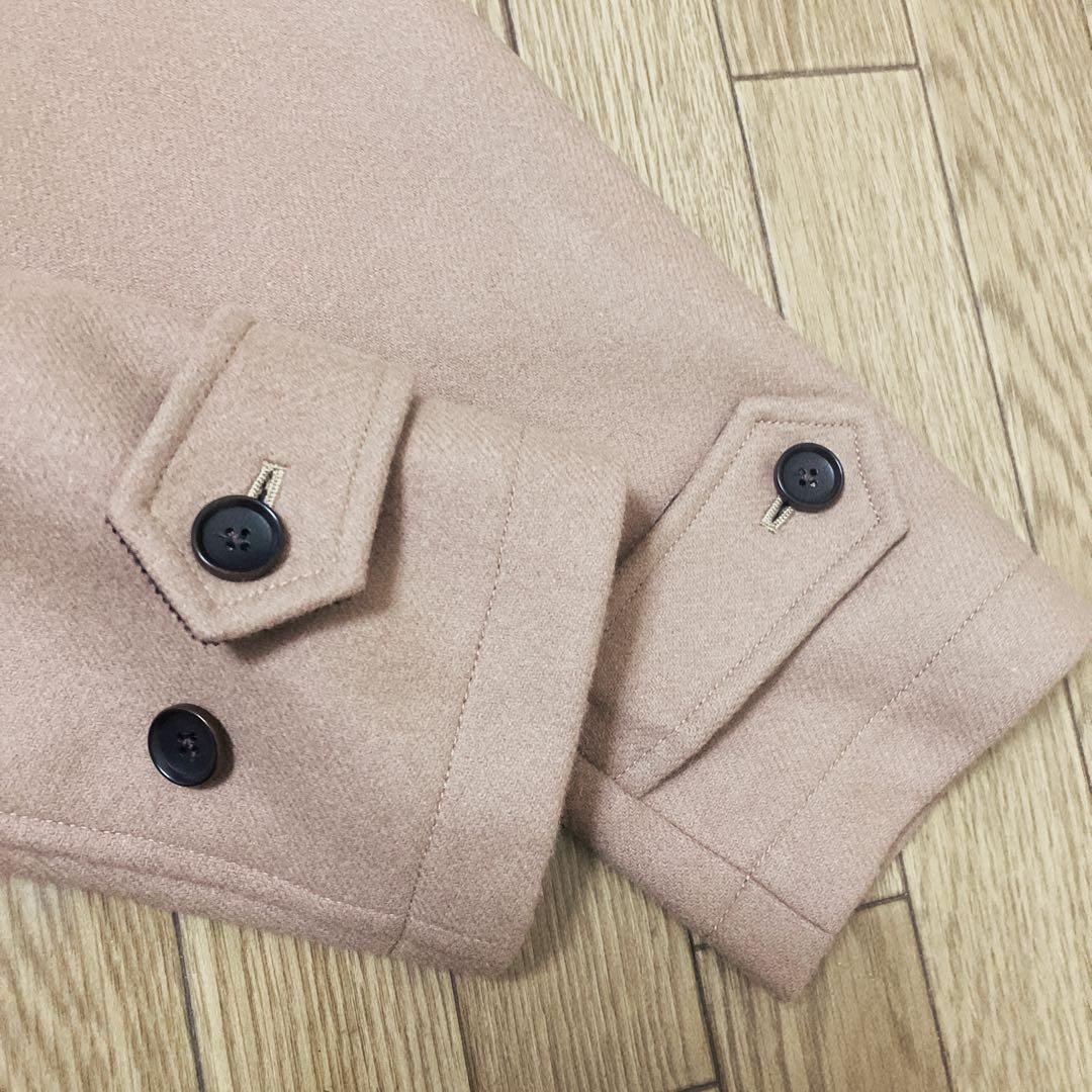 美品　シップス×ハミルトン 高級メルトンウールショートコートS キャメル