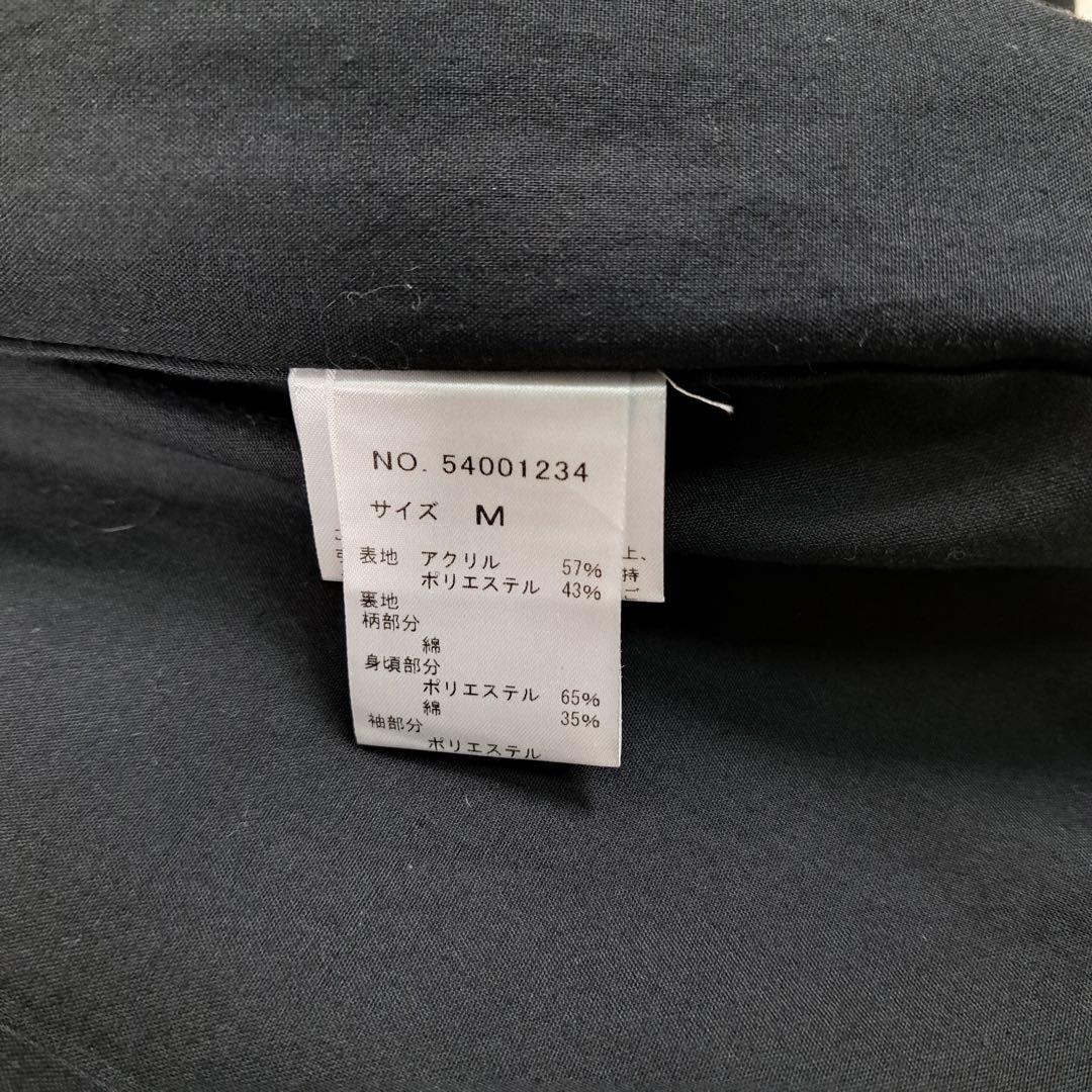 極美品　＆ellecy　ツイード　ノーカラー　ジャケット　銀ボタン