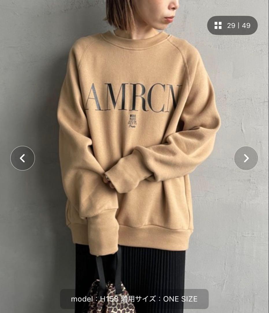 Americana CREW NECK SWEATバックジップ スウェット