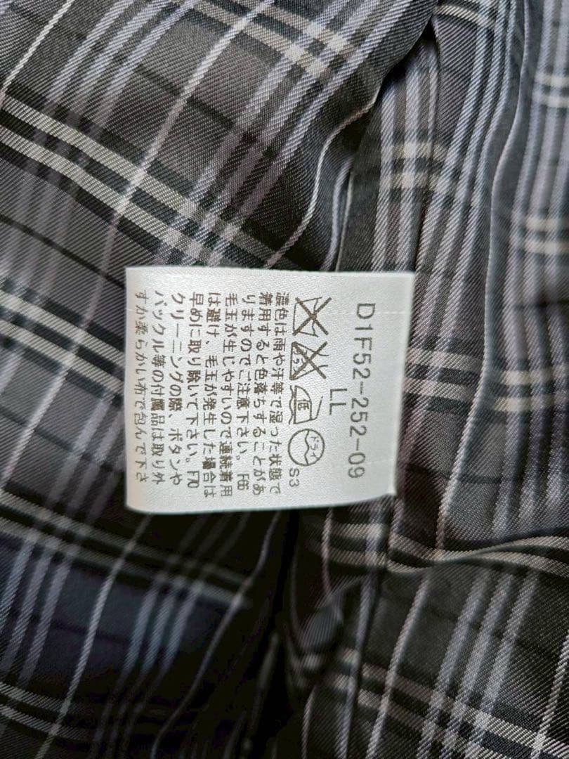 BURBERRY BLACK LABEL ダークグレー ピーコート LL