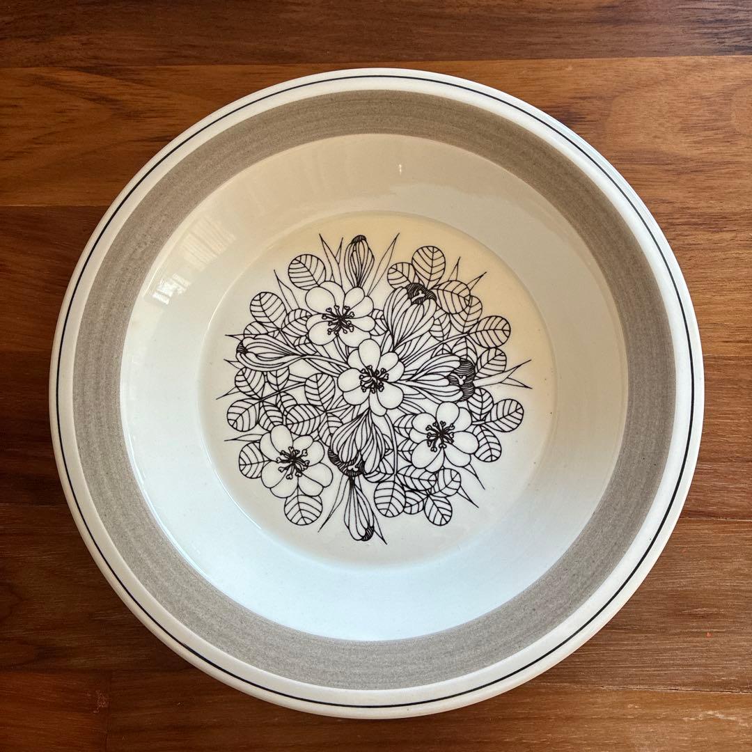 希少　Arabia　オリジナル　Krokus　グレーリム　スーププレート