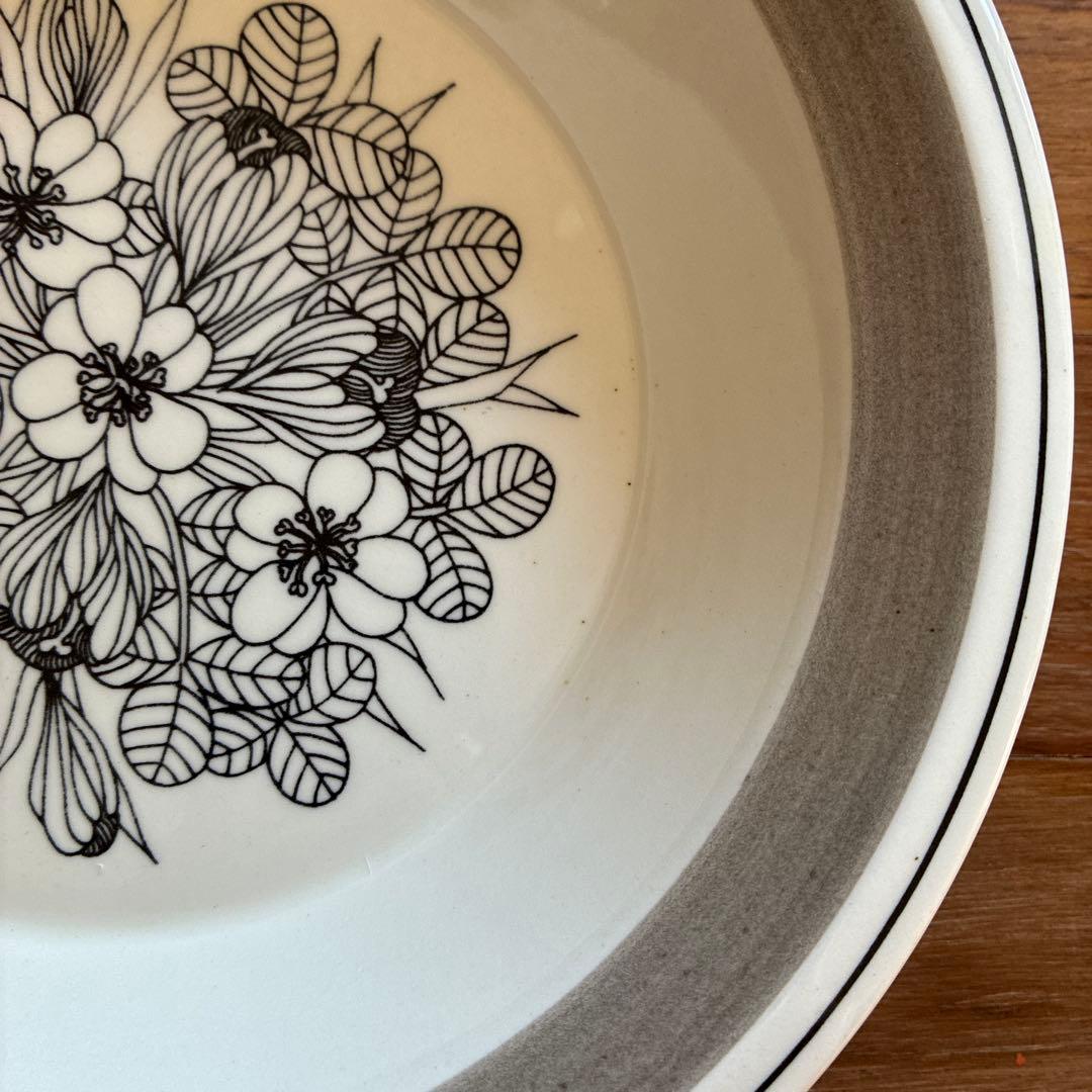 希少　Arabia　オリジナル　Krokus　グレーリム　スーププレート