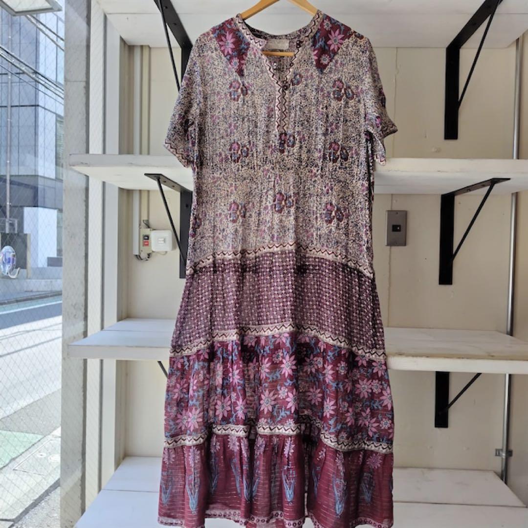 古着屋ロングビーチ購入⭐︎インド綿ワンピース