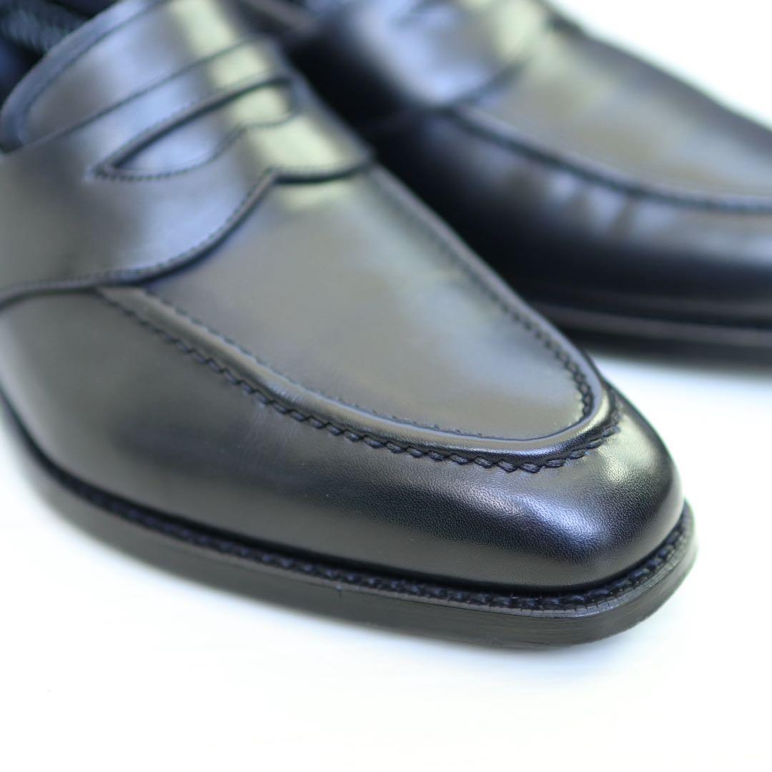 三陽山長 流也 6（24cm） 黒 着用数回の美中古 ローファー