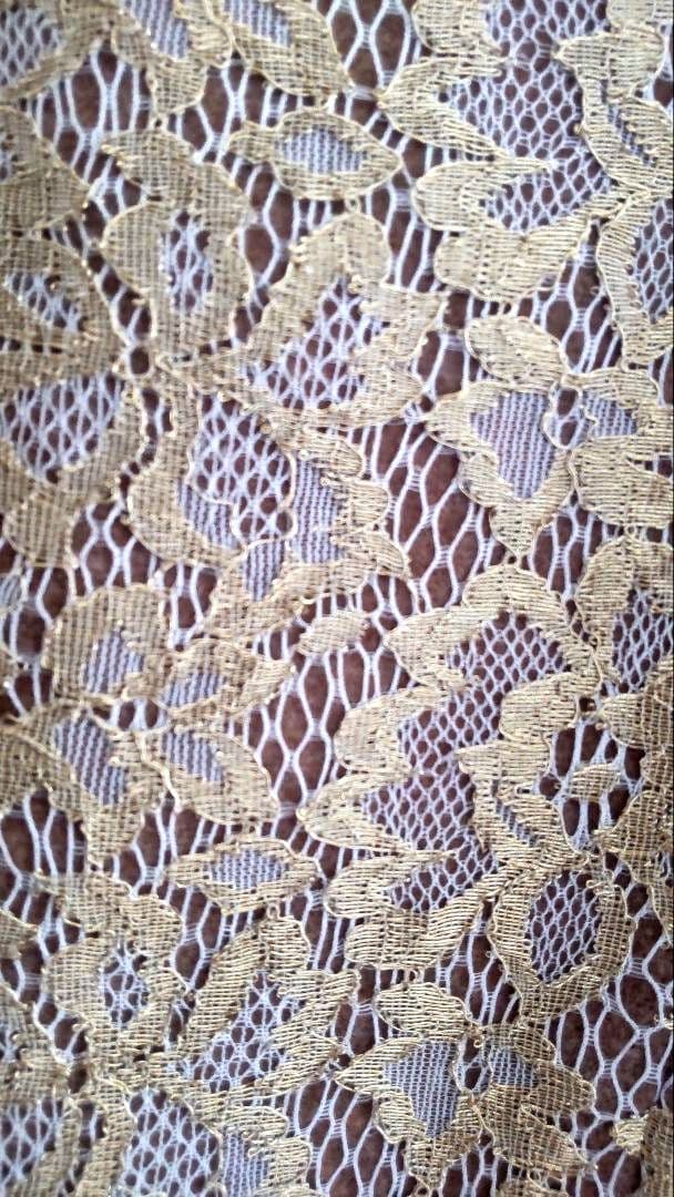 DRESS CAMP ノーカラーコートゴールド・グレー　H.P.FRANCE