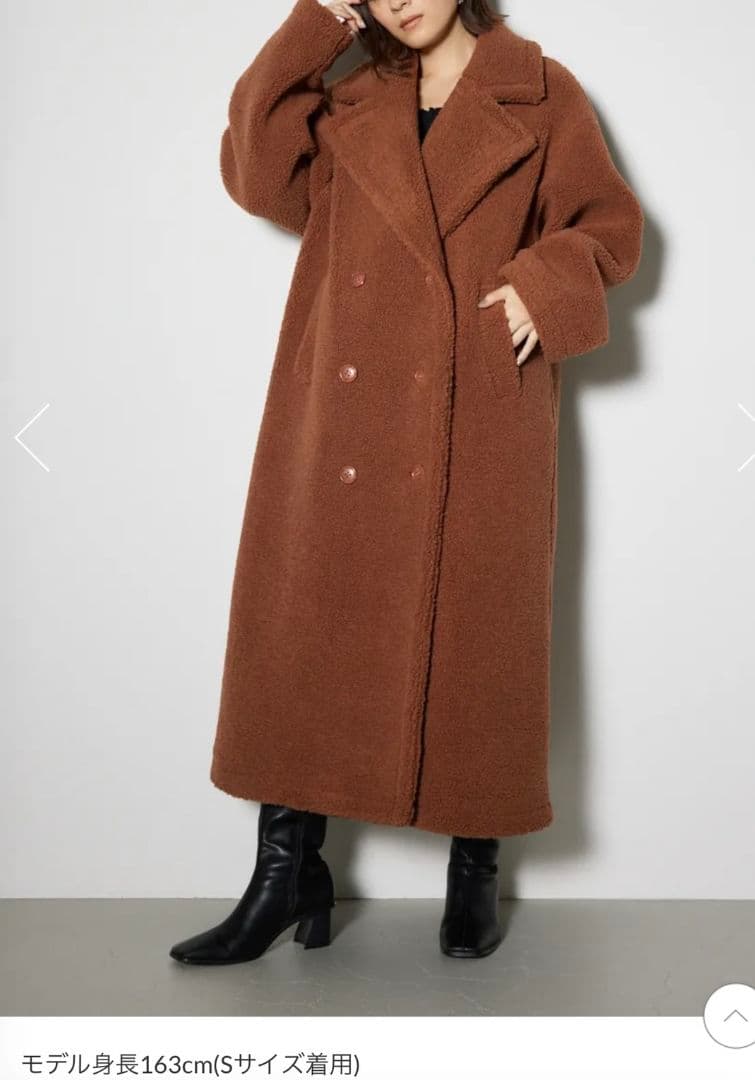 rienda テディボア2WAYロングコート