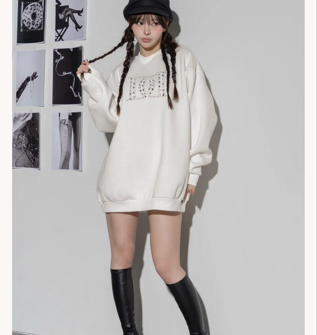 Darich ダーリッチ DDロゴビジュースウェットプルオーバー白 Free