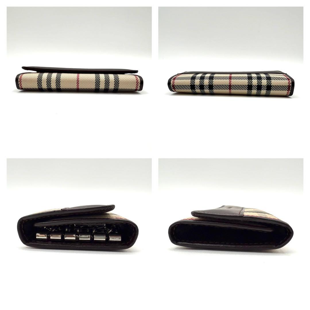 新品・未使用　BURBERRY チェック柄 5連キーケース　ロゴ入り　箱付き