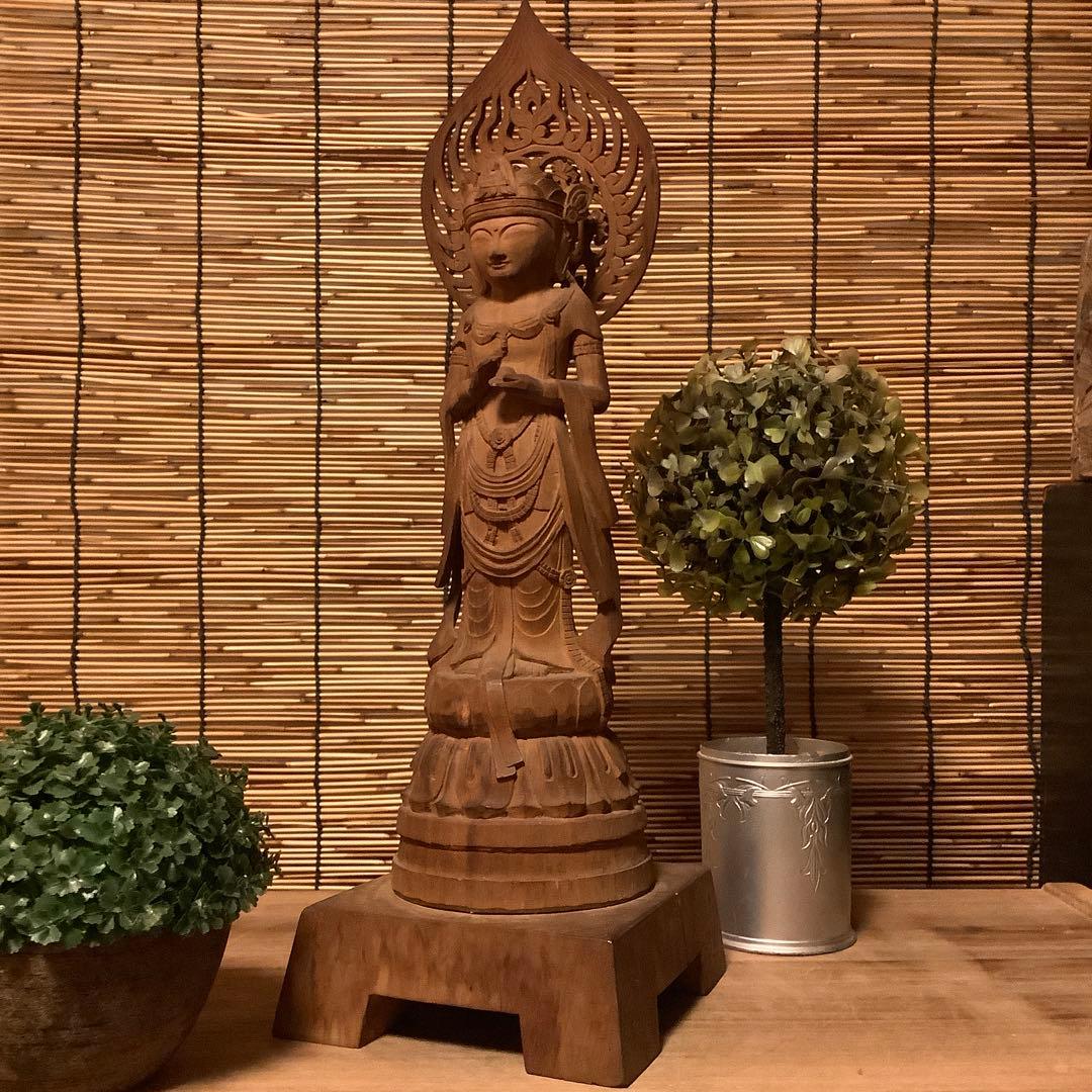 JJF様keep・室町〜江戸期「宝珠観世音菩薩像」飛鳥止利派・奈良・古様式