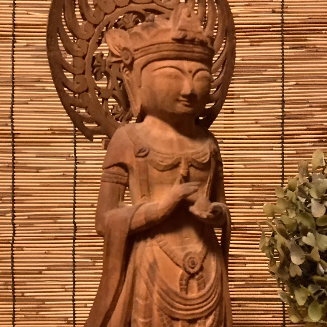 JJF様keep・室町〜江戸期「宝珠観世音菩薩像」飛鳥止利派・奈良・古様式