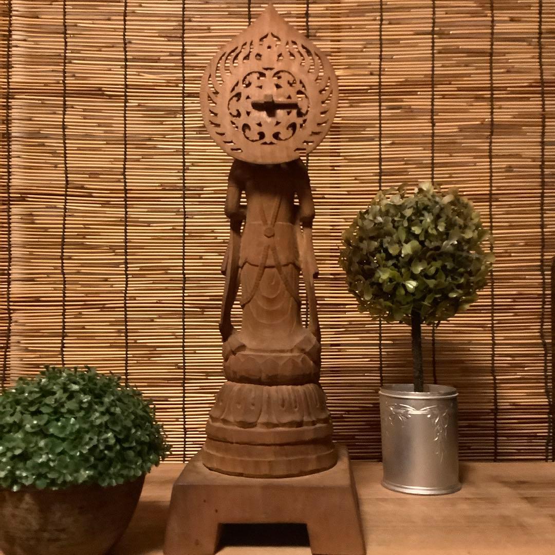 JJF様keep・室町〜江戸期「宝珠観世音菩薩像」飛鳥止利派・奈良・古様式