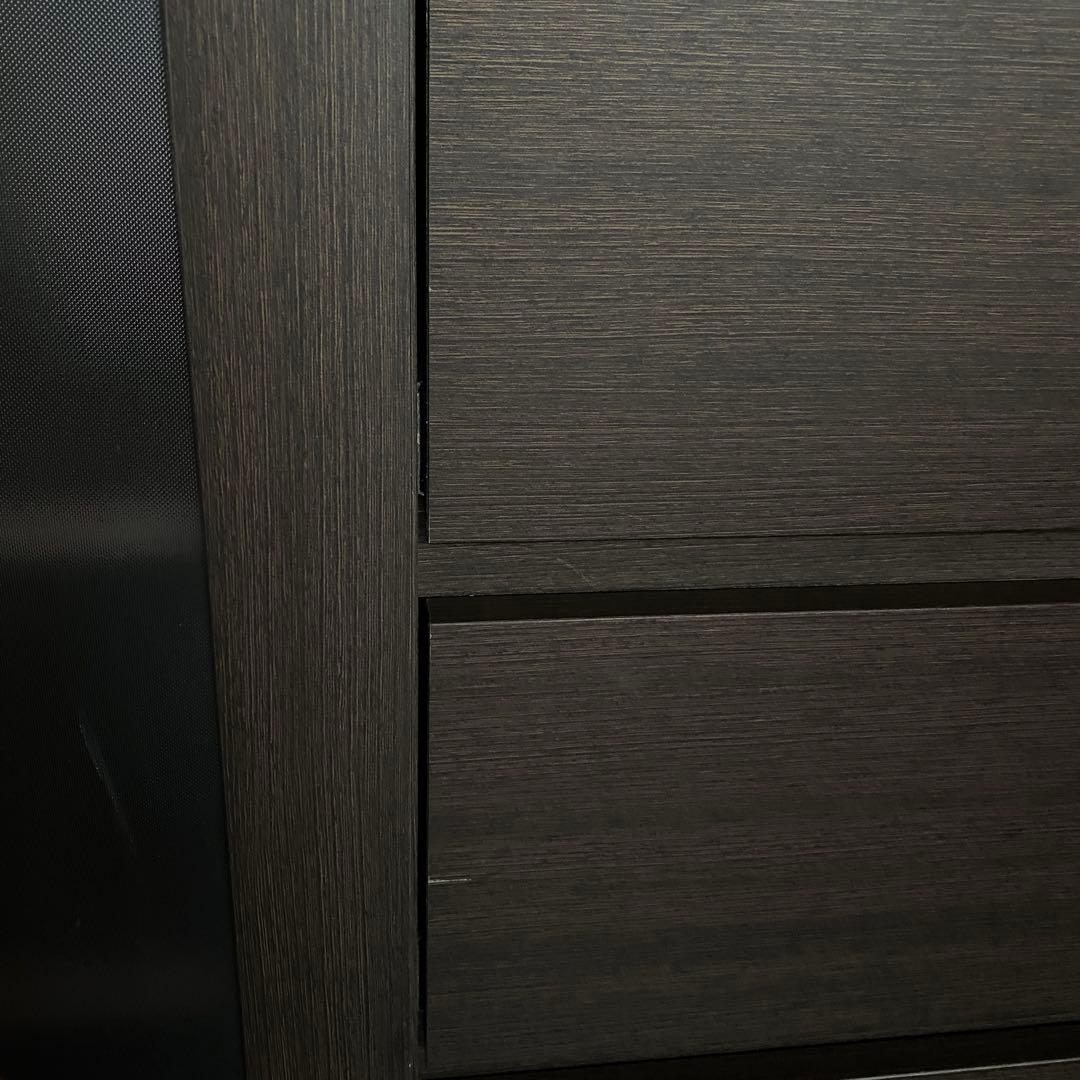 リビングキャビネット 食器棚 リビング収納 チェスト ダークブラウン