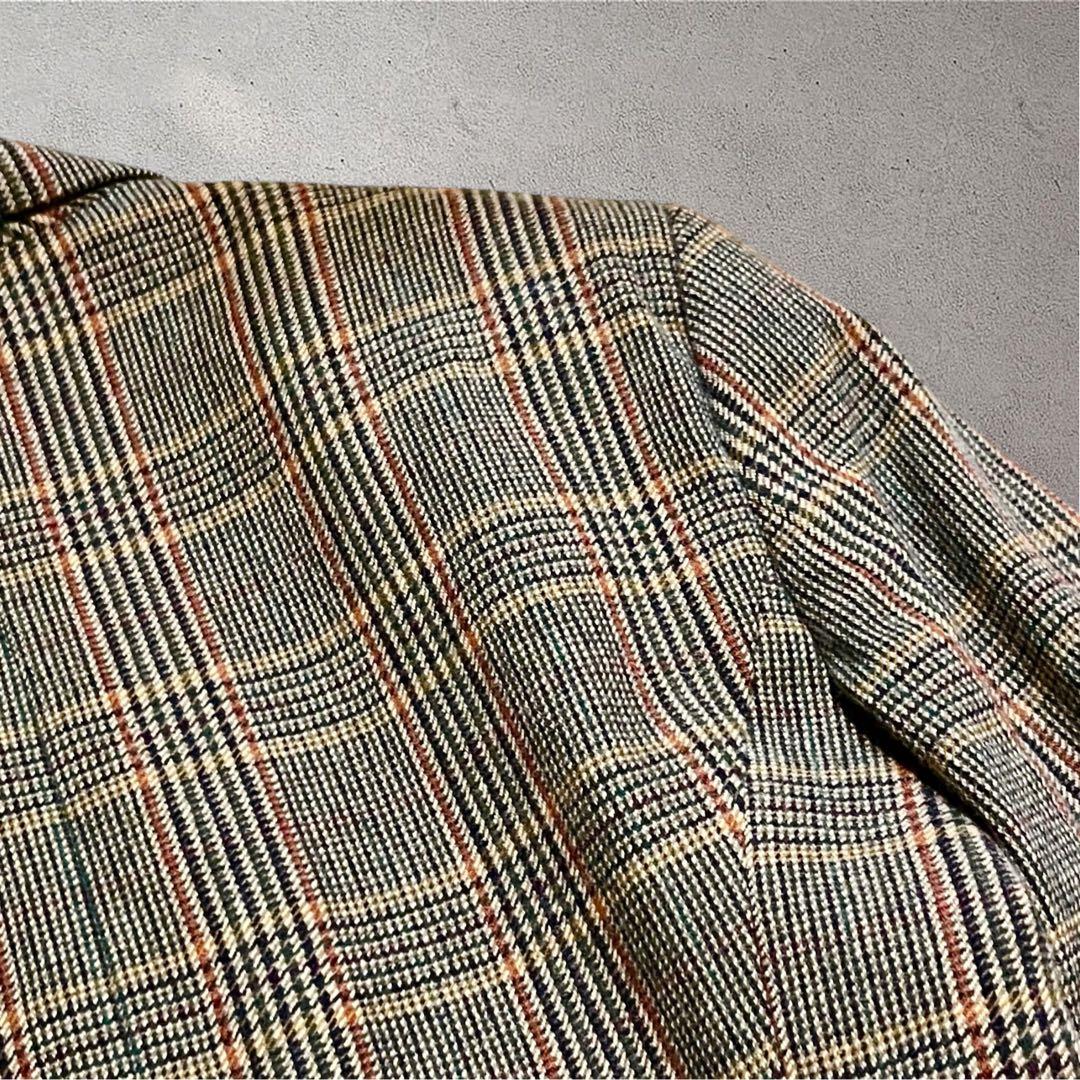 【現行タグ】ポロラルフローレン　グレンチェックウールブレンドブレザー　M