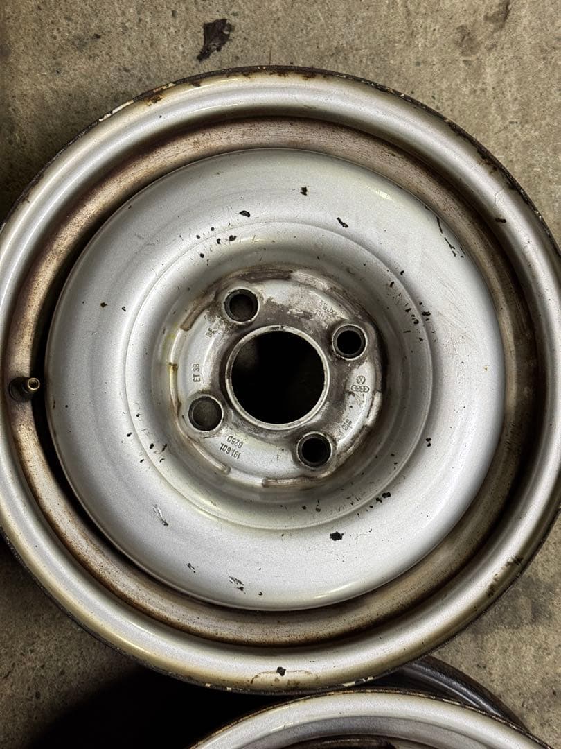 希少 フォルクスワーゲン ゴルフ2 純正 鉄ホイール 13インチ 5.5J