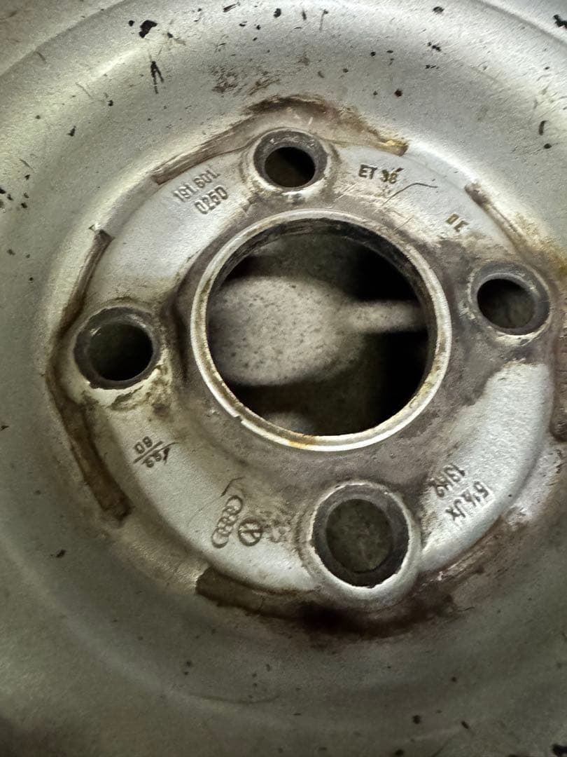 希少 フォルクスワーゲン ゴルフ2 純正 鉄ホイール 13インチ 5.5J