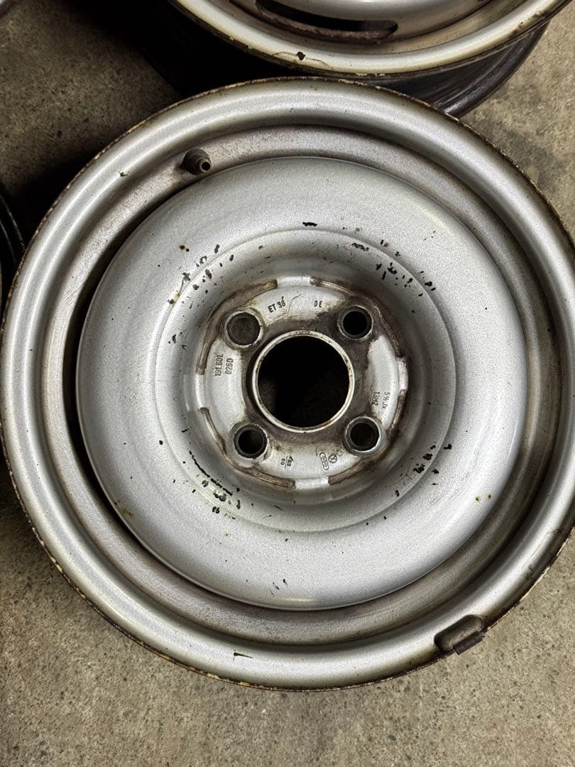 希少 フォルクスワーゲン ゴルフ2 純正 鉄ホイール 13インチ 5.5J