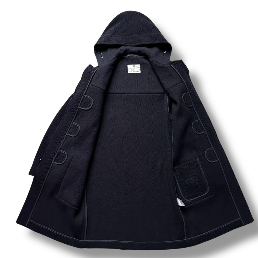 極美品 英国製 モンゴメリー ムーアブルック ダッフルコート ヘリンボーン 紺