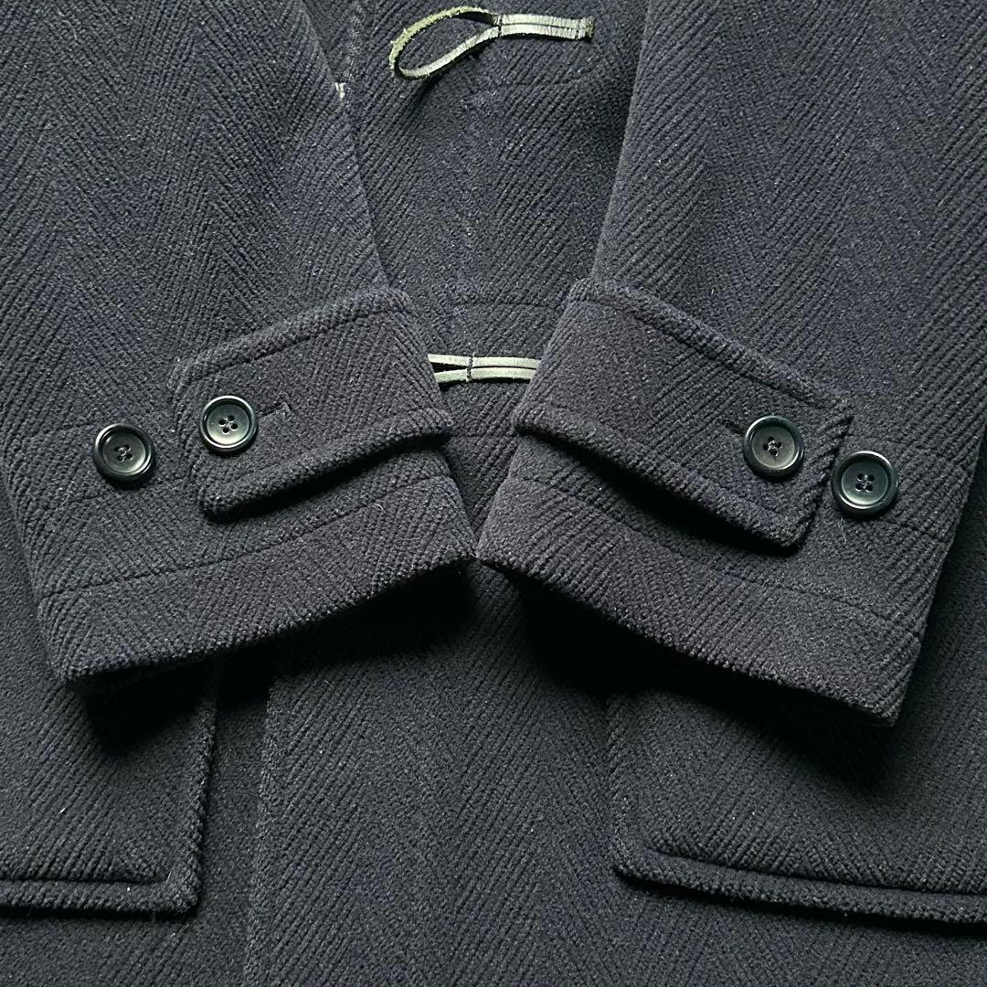 極美品 英国製 モンゴメリー ムーアブルック ダッフルコート ヘリンボーン 紺