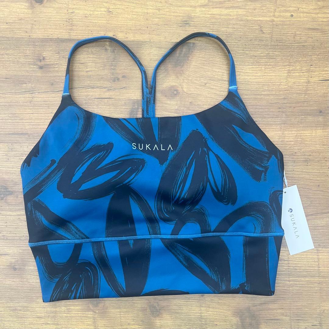 【SUKALA】ハートプリントセパレートタンクトップ(LL/ネイビーブルー)