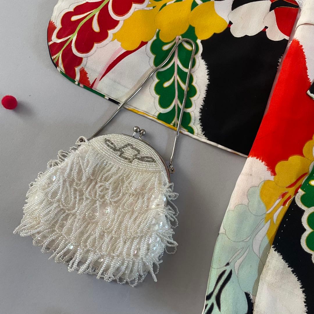 七五三　3歳　正絹アンティークお着物セット