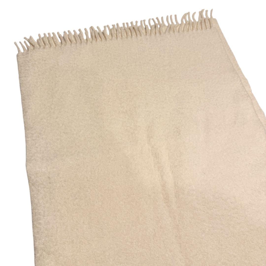 HERMES エルメス カシミヤ100% マフラー アイボリー 150×37