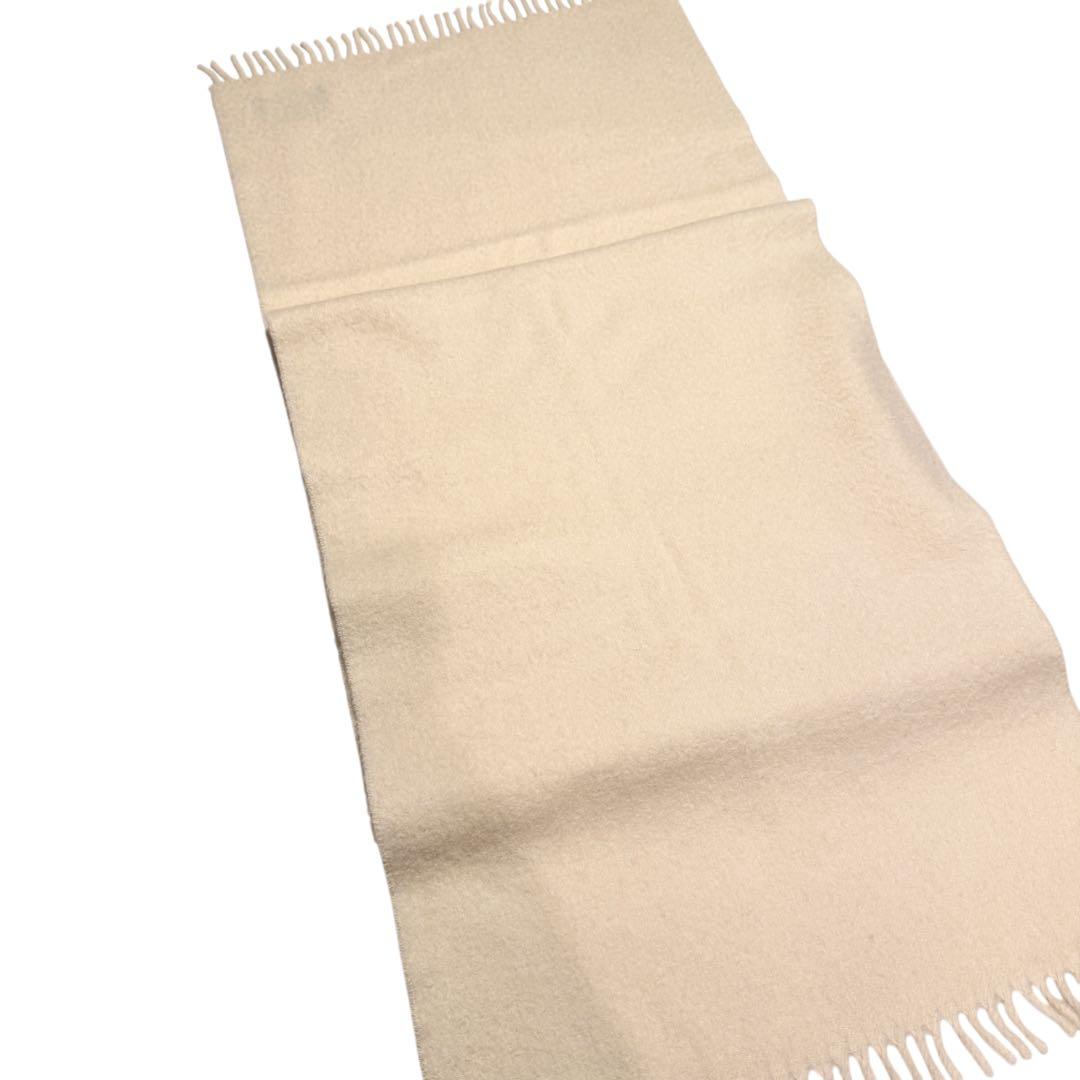 HERMES エルメス カシミヤ100% マフラー アイボリー 150×37
