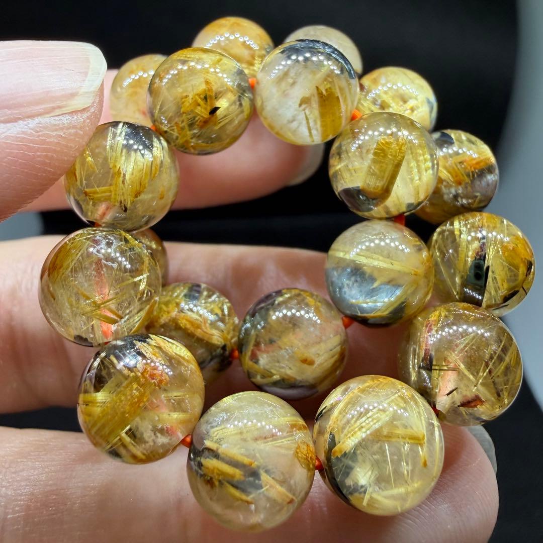 ■ハイクオリティ ゴールド タイチン ルチル クォーツ z8541 144■