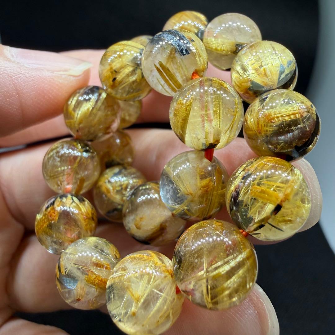 ■ハイクオリティ ゴールド タイチン ルチル クォーツ z8541 144■