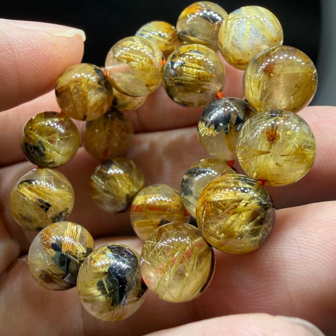 ■ハイクオリティ ゴールド タイチン ルチル クォーツ z8541 144■