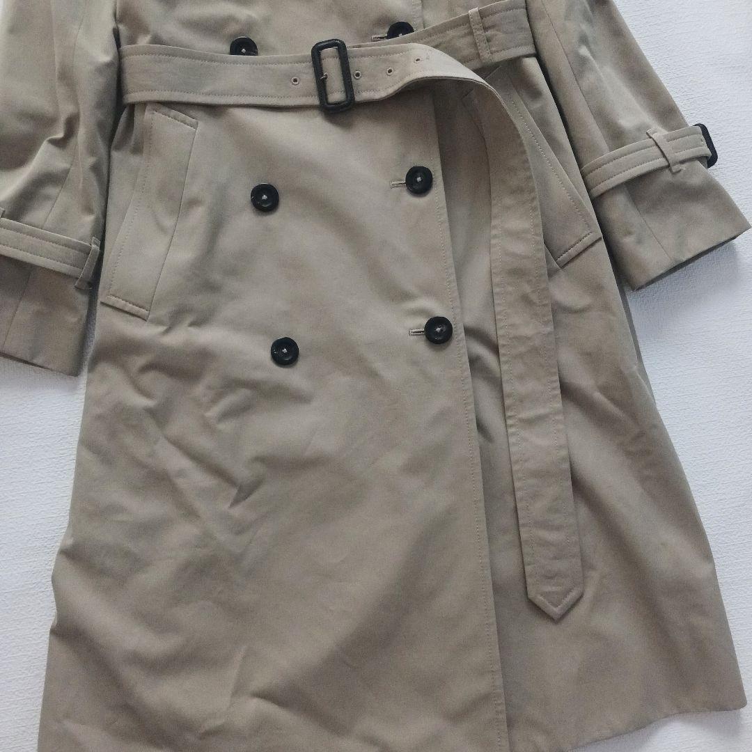 ドロワー トレンチコート ダブルブレスト ベルト付き サイズ38
