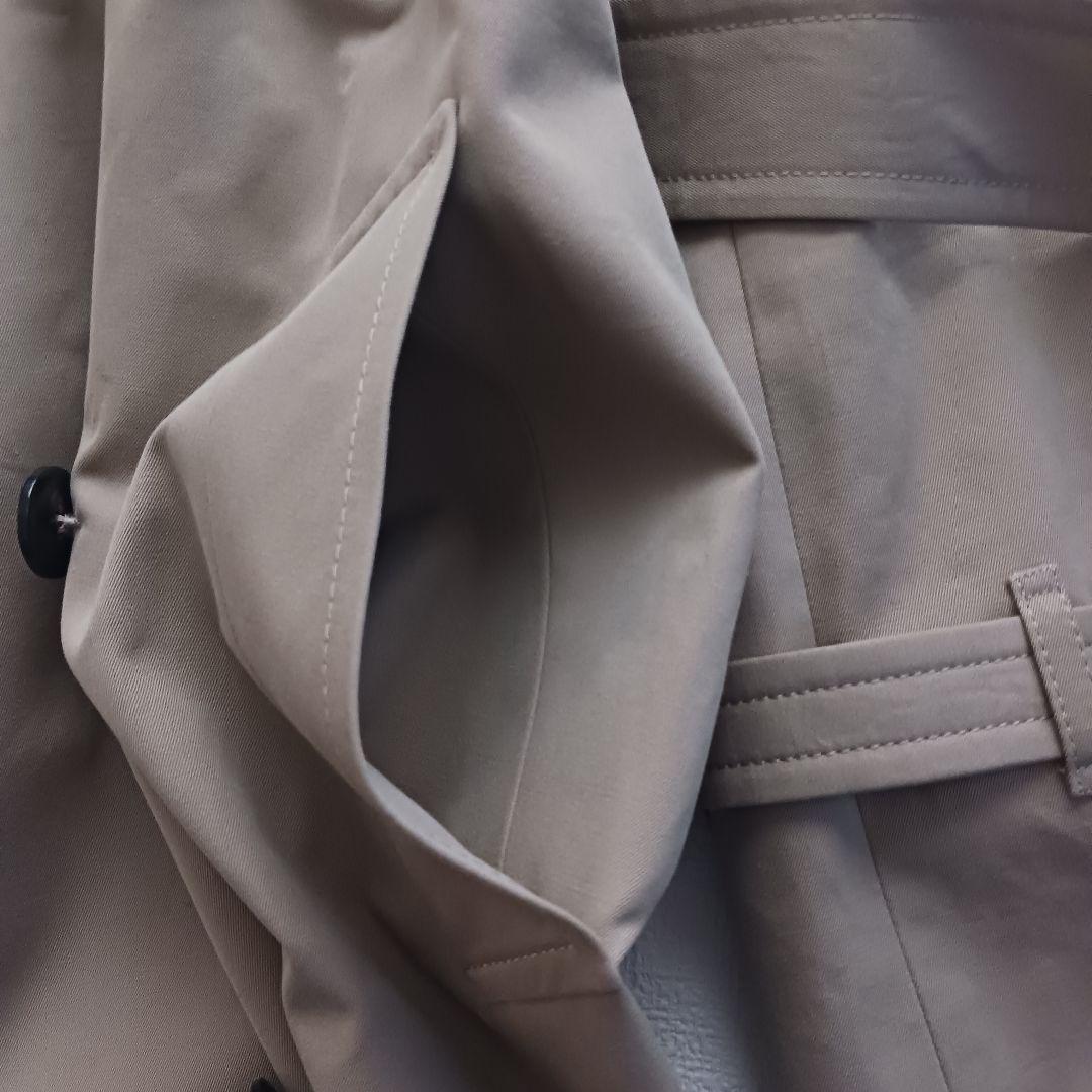 ドロワー トレンチコート ダブルブレスト ベルト付き サイズ38