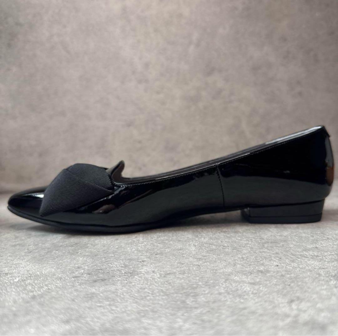 新品！ダイアナ オペラシューズ ポインテッドトゥ リボン エナメル フラット