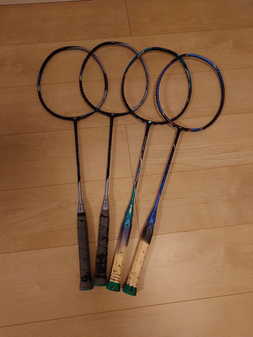 バドミントンラケット4本セット ジャンク AST55×2 NF700 VOLFB