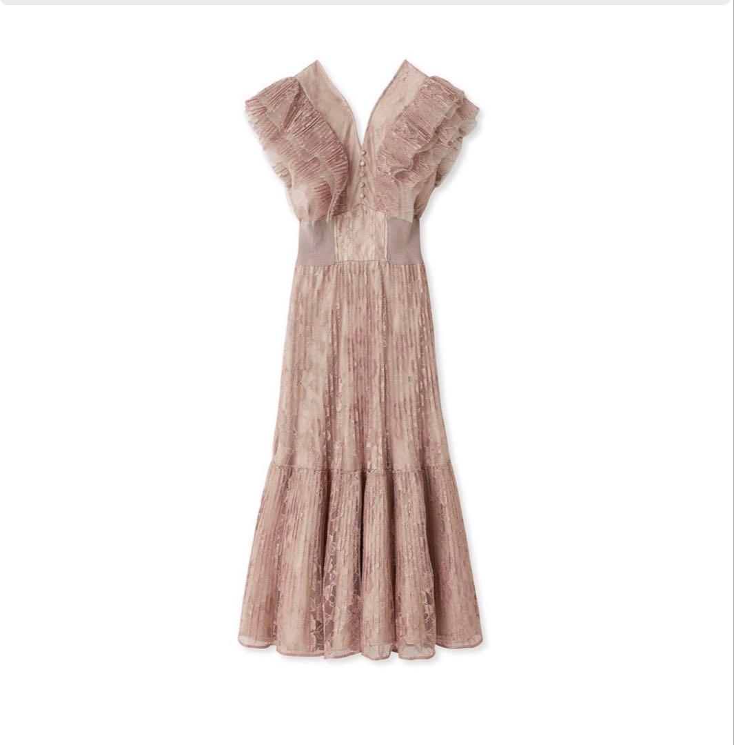 【美品】SNIDEL(スナイデル) ワンピース ラメプリーツドレス ピンク1