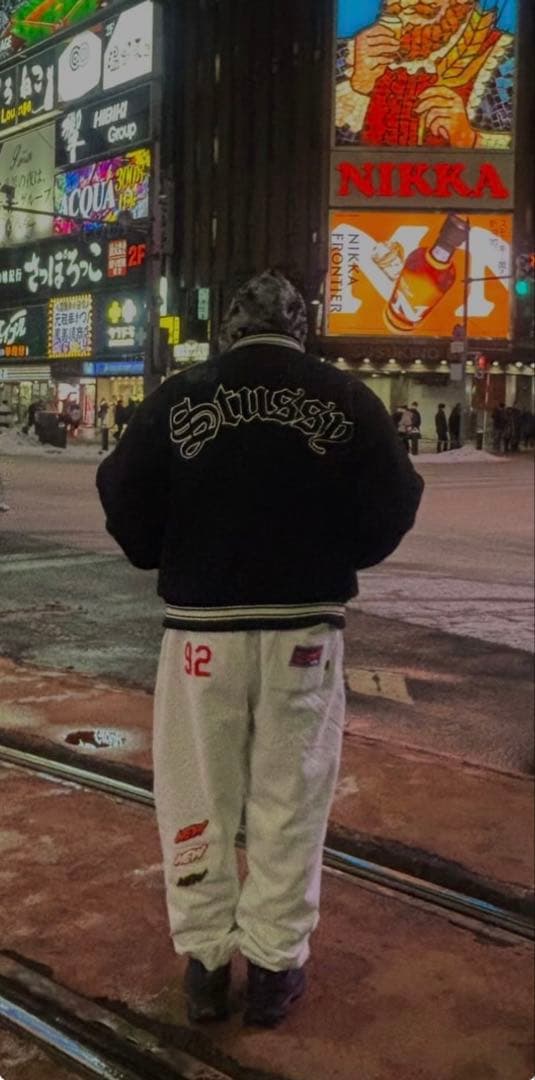 ジャケット・アウター STUSSY CASENTINO WOOL VARSITY JACKET 22