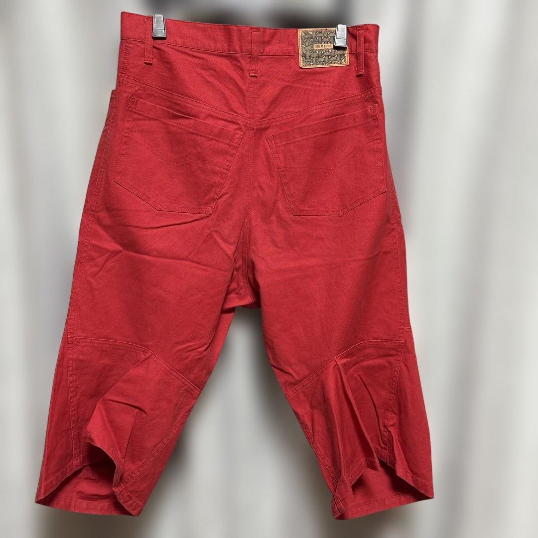 ネメス コムデギャルソン 赤 サルエル ワークパンツ ペインター デザイン