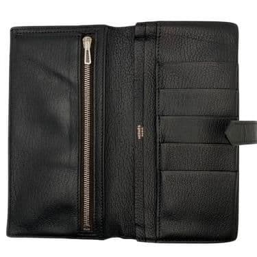 美品 HERMES エルメス ベアン スフレ 長財布 ▢L刻印 ブラック