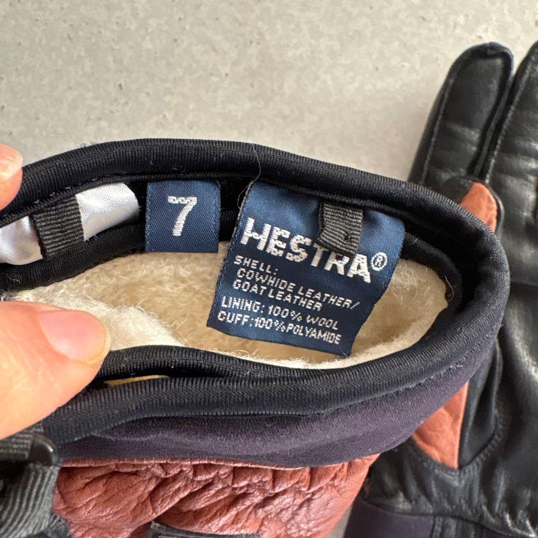 HESTRA スキーグローブ ブラウン/オレンジ