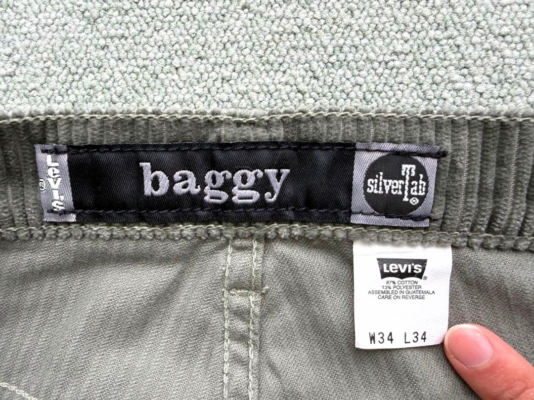 Livi's Silver Tab Baggy コーデュロイパンツ 34×34