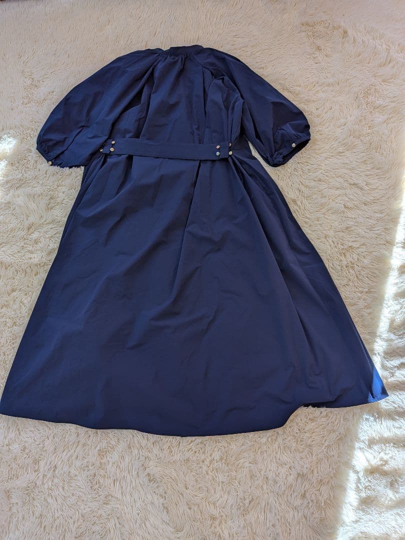 オアーノ　ネイビー 半袖 シャツワンピース Aライン レディース　薄手　RM